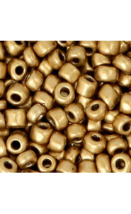 Seed beads 6/0 (4mm) Red gold metallic